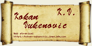 Kokan Vukenović vizit kartica